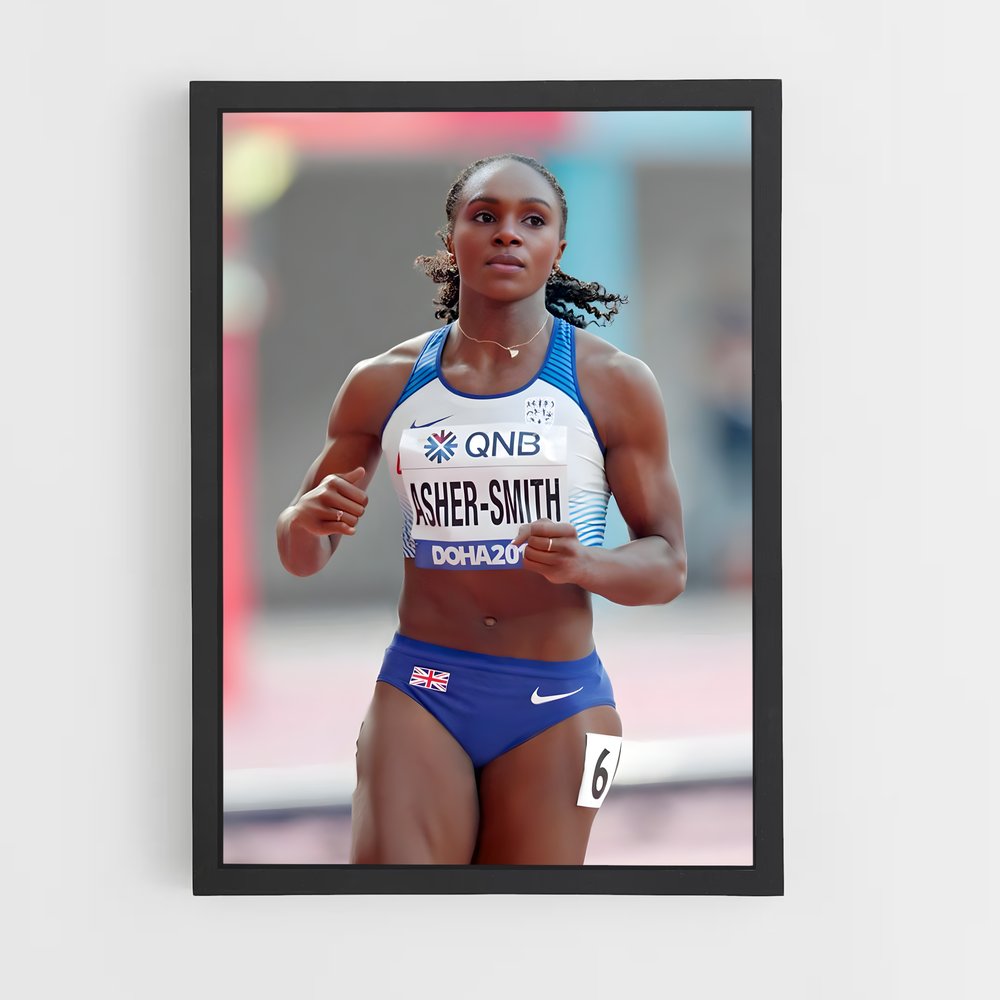 Poster Hurdles en Or – affiche Athlétisme (vue 2)